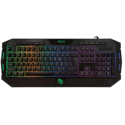 کیبورد گیمینگ تسکو مدل TK 8124، سوییچ ممبران، Full-Size، نورپردازی RGB LED